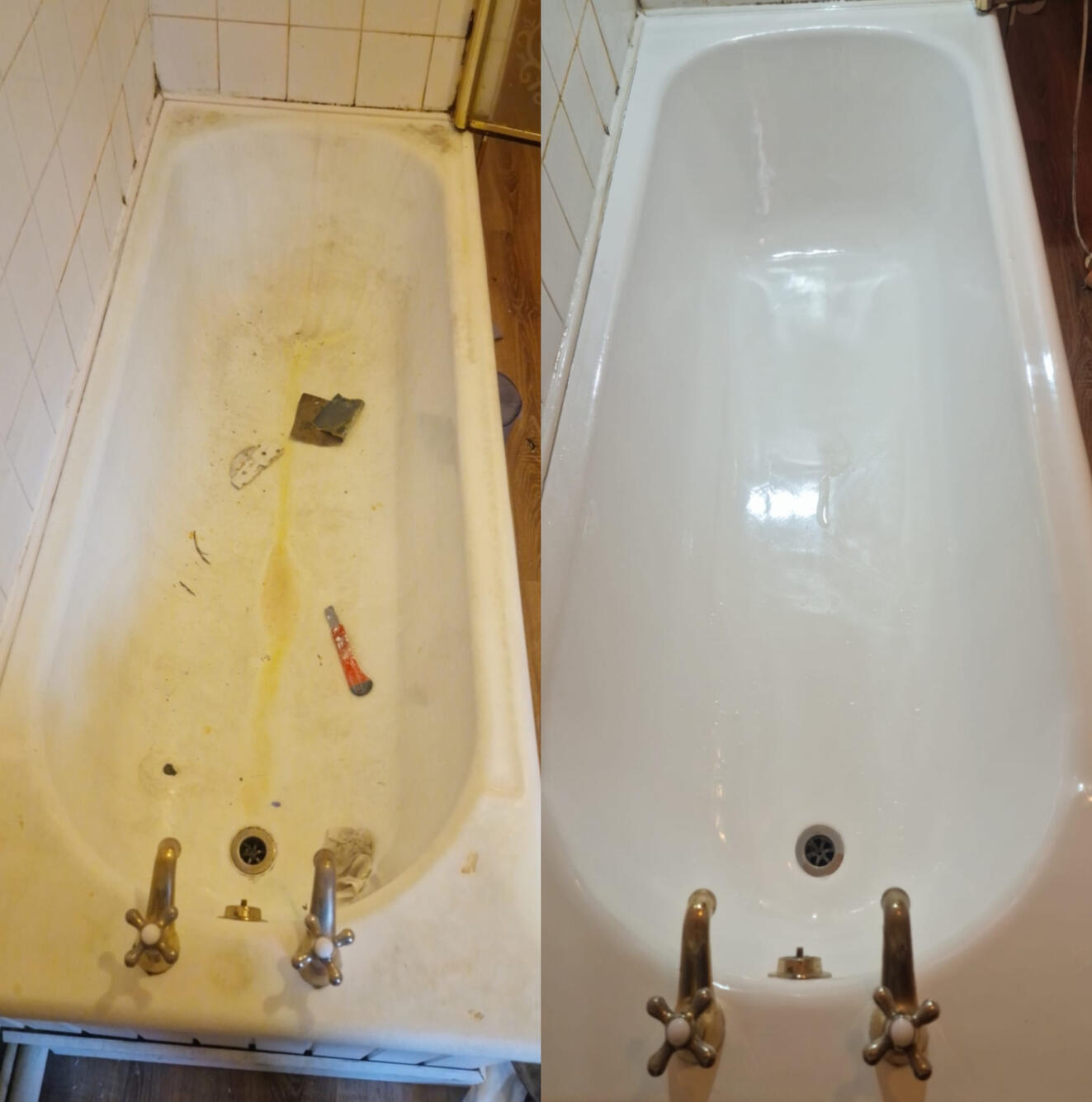 Steel bath resurfaced in Salisbury